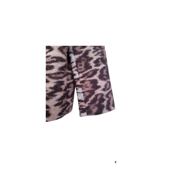 $285 Ann Taylor Small Animal Print Cropped Wool Leopard Y2K Maximalist Retro - Picture 9 of 12